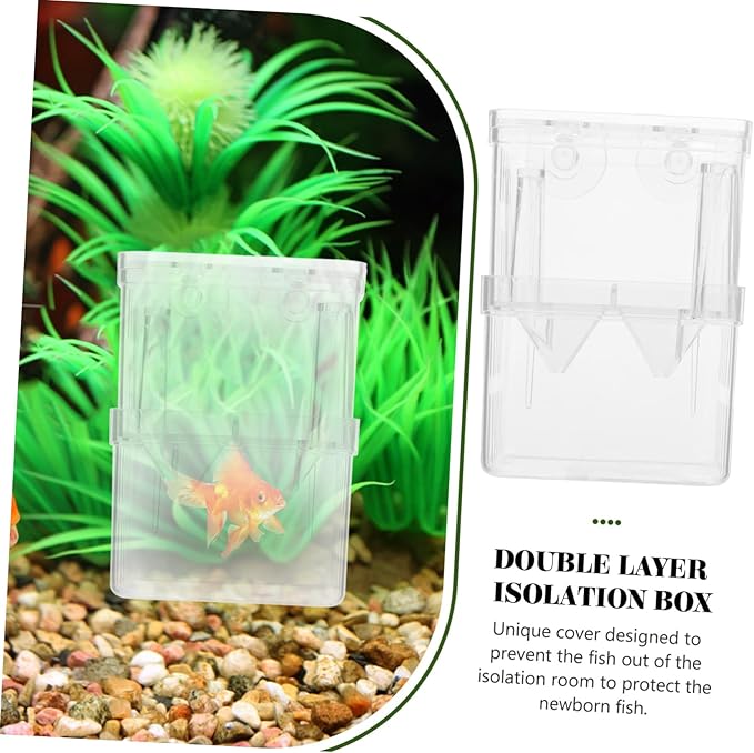 Kisangel 4pcs Aquarium Separation Container Small Fish Tank Fish Breeding Box Fry Hatchery Incubator Isolation Box