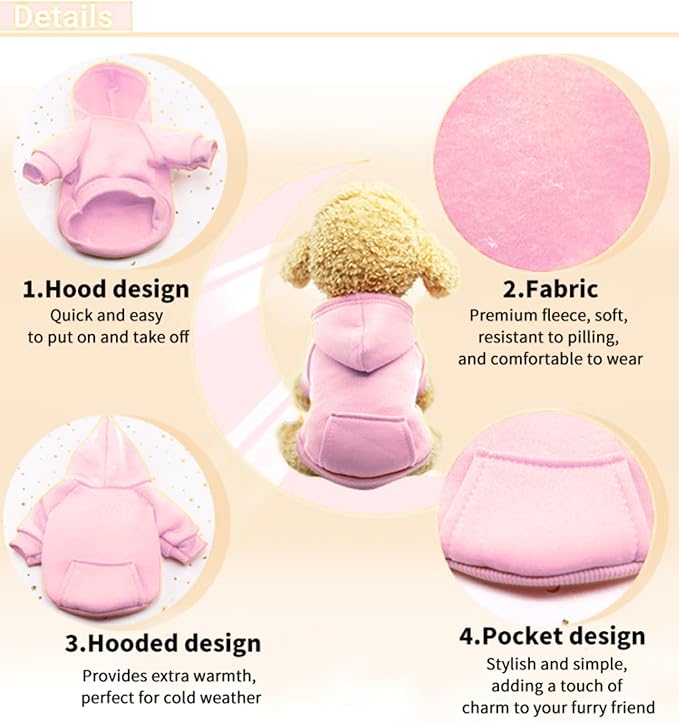 TAPBULL Dog Dresses, Fashionable Pet Dog Sweatshirt Clothes in Light Colors, Cute Cat Birthday Dress Outfit (Pink/Purple/Coffee 3-Pack), X-Large