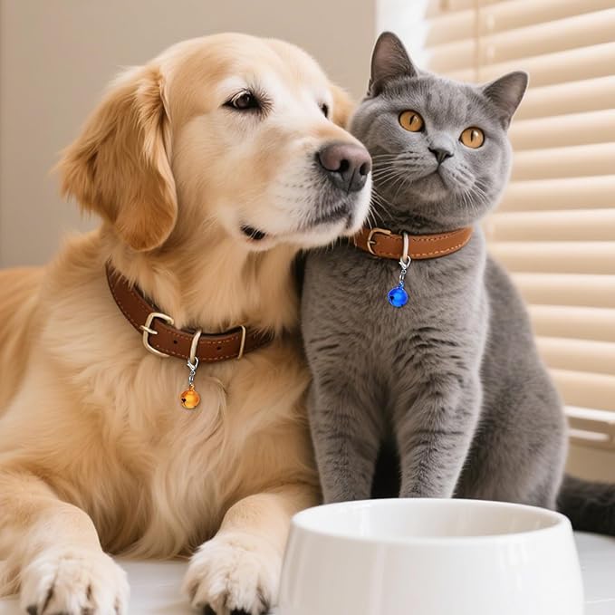 10Pcs Bell for Dog Cat Collar Dog Cat Bell for Collar with Loud Crisp Sound Dogs Collars Charm Small Pet Collars Bells Pet Bells Gifts for Christmas Decoration(Colourful)