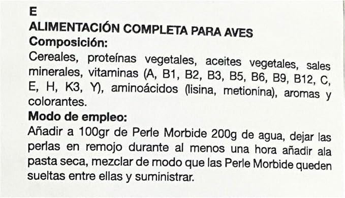 Perle Morbide White Soft Food for Canaries, Finches, Siskins, Goldfinches, Waxbills – Protein-Rich Mini Morsels, Easy to Prepare with Water or Eggfood Mix 5Lb
