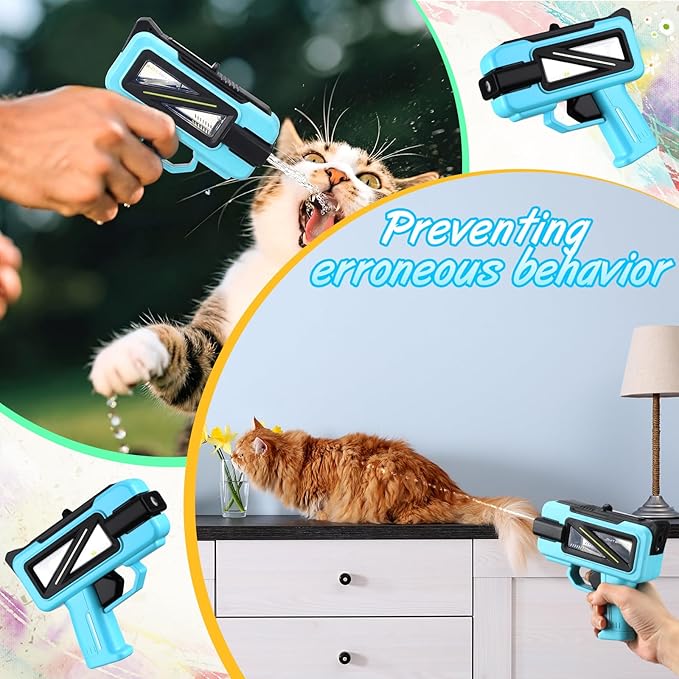 Geelin 2 Pack Squirt Spray for Cats Dogs Training Squirt for Cats Deterrent Water Spray Pistols for Dogs Pets Training(Square Style,Blue Black)
