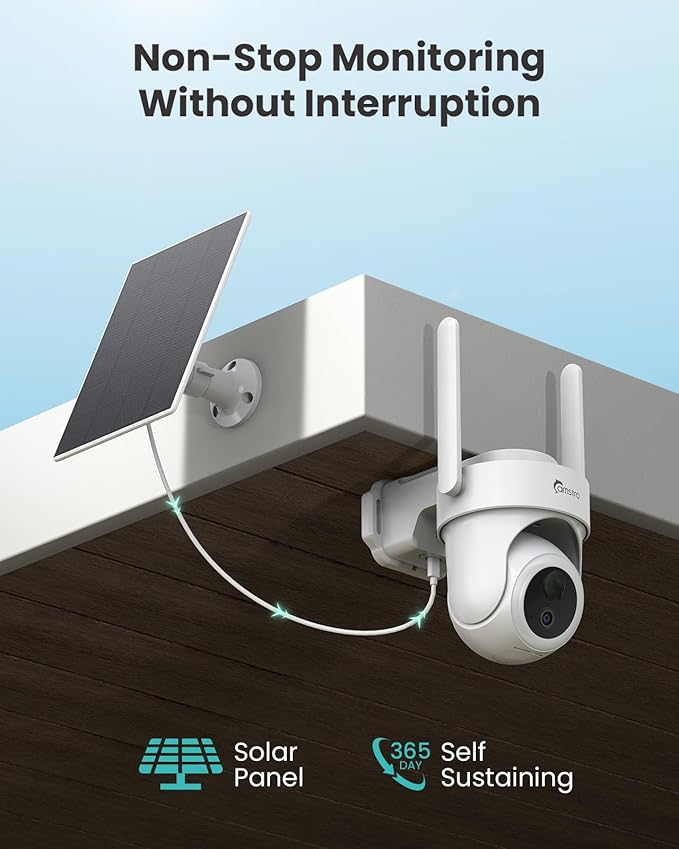4K Security Cameras Wireless Outdoor No Subscription, 360° PTZ Home Security Cameras System, 64G Local Storage Home Hub, Human/Vehicle/Pet Recognition AI, Color Night Vision, 4 Cam-Kit