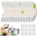 12 Pack Replacement Filters Compatible with smartoo 7L/236oz Stainless Steel Dog Water Fountain, 6 Month Set for Large Dogs Water Bowl Dispenser, Includes 12 Filters & 12 Sponges
