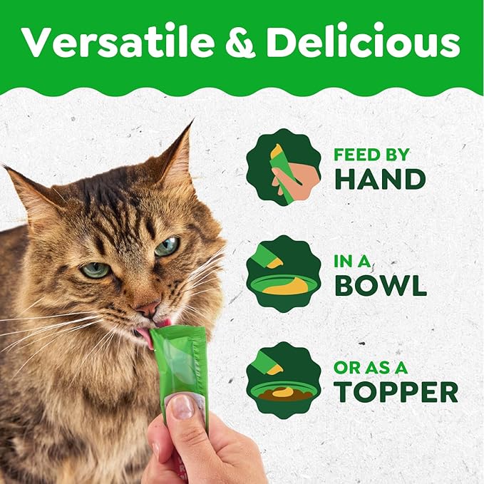 Greenies Feline Smart Purees Healthy Indoor Lickable Cat Treats with Real Chicken, 0.49 oz. Tubes, 20 Count