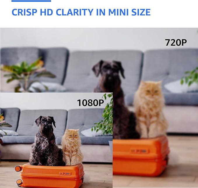 Plug-in Indoor Camera – Premium Full HD 1080P, 110° Wide View, Motion Detection – No WiFi Needed – Continuous Recording via microSD – Simple Plug-and-Go Setup for Home, Nanny & Pet Monitoring