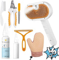 Pet Steam Brush for Dog & Cat – 3-in-1 Spray Hair Removal Comb for Shedding & Grooming, Softens Fur & Reduces Static – Water Brush for Long & Short Coats, Bath-Hating Pets, Includes Waterless Shampoo