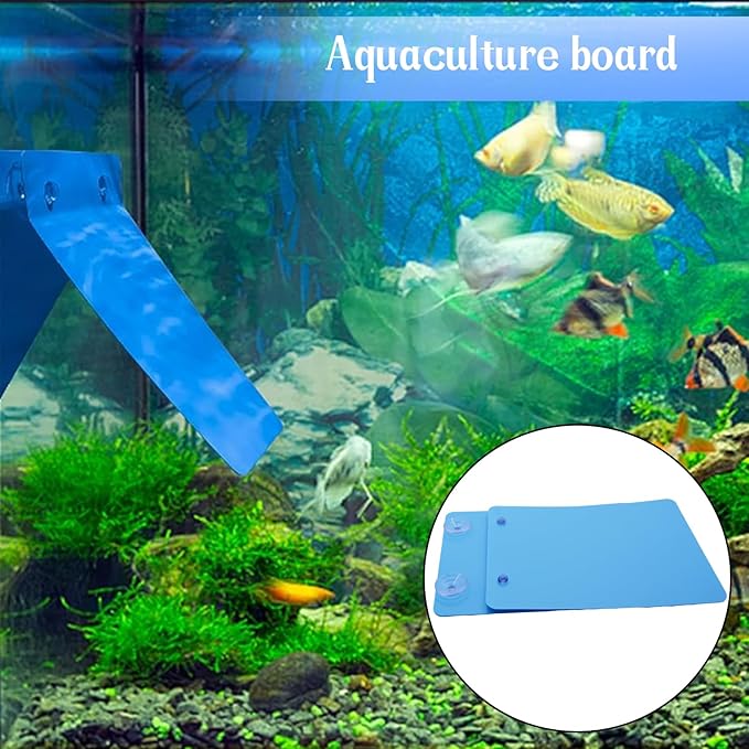 Saim 2 PCS Angelfish Discus Fish Breeding Slate with Suction Cups, Spawning Surface for Aquarium, Lightweight Easy to Install and Remove