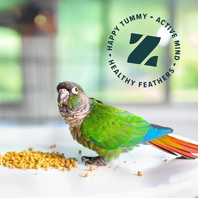 ZuPreem Natural Bird Food, Bird Feed Pellets for Parakeets, Budgies, Parrotlets, & Doves, ZuPreem Core Nutrition, Made in USA, Added Vitamins, Parakeet Food, Budgie Feed, (Small, 2.25 lb Bag)