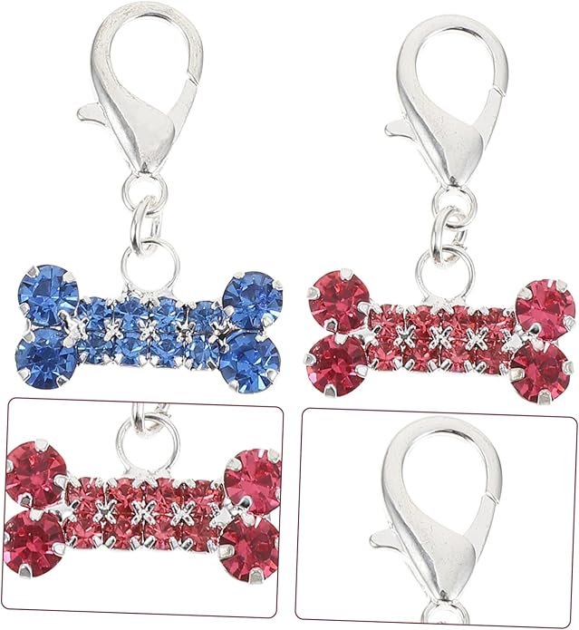 Lurrose 2Pcs hanging bag wallet cute wallet key holder charm necklace bone shape collar Collar Hanging Pendant