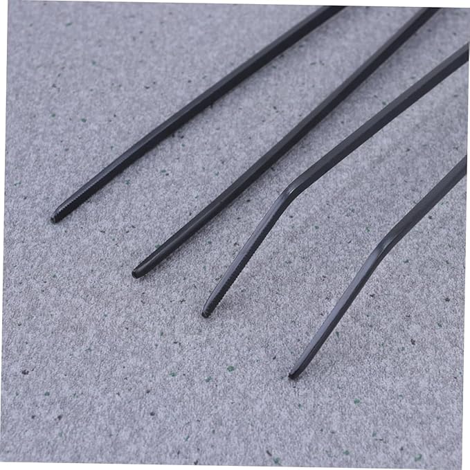 Didiseaon 4pcs Stainless Steel Aquatic Plant Tweezers Curved and Straight Tongs for Fish Tanks for Aquascaping