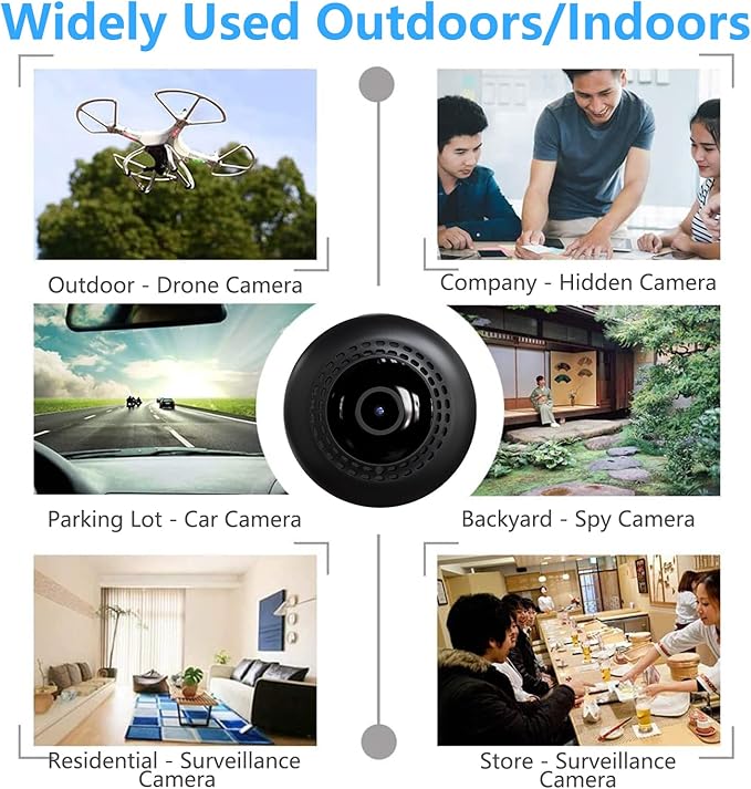 4K Security Cam with Night Vision and Built-in Battery Camera, Home/Office Camera Wireless Technology for Phone App Monitor GTYT