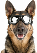 LESYPET Dog Goggles Medium Large Breed, UV Wind Dust Protection Medium Dog Sunglasses Eye Protection, Eye Wear Pet Glasses with Adjustable Strap for Outdoor Riding, Black