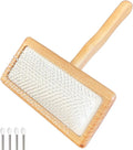Dog Slicker Brush for Shedding and Grooming, Pet Deshedding Brush with Rounded Tips&Air-Cushion for Dogs & Cats, Undercoat & Dematting Tool for Long/Short Hair Pets