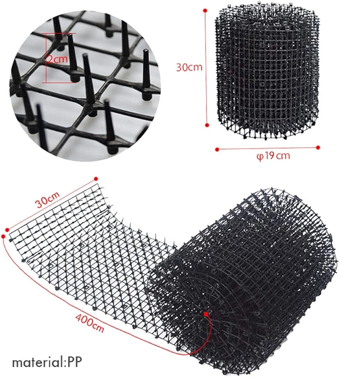Cat Scat Mat with Spikes,Cat Repellent Indoor & Outdoor Scat Mat, Deterrent Scat Mats for Cats and Dogs for Garden, Porch, Home, Anti-Cats Network Digging Stopper Prickle Strip