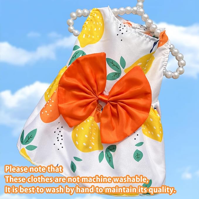 Dog Dress,1PC Dog Dresses with Cute Bowknot,Summer Dogs Clothes Pet Princess Dresses for Chihuahua Yorkies Puppies Cat Outfit