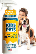KIDS 'N' PETS Instant All-Purpose Stain & Odor Remover Permanently Eliminates Dog Pee, Cat Urine, Other Smells, Spots from Home Carpet, Couch, Furniture, Mattress, Fabric. Non-Toxic, Child Safe - 32oz