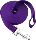 Nylon Training Dog Leash for Small Medium Large Dogs, 15ft 20ft 30ft 50ft Long Leash Dog/Puppy Lead for Obedience Recall Training, Camping (1" x 20ft, Purple)