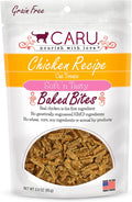 Caru - Soft ‘n Tasty Baked Chicken Bites - Natural Treats for Cats - Supports Muscle & Heart Health - Packed With Protein - Traceable Ingredients - Flavorful - Non-GMO - Made in USA - 3 oz - 1 Pack