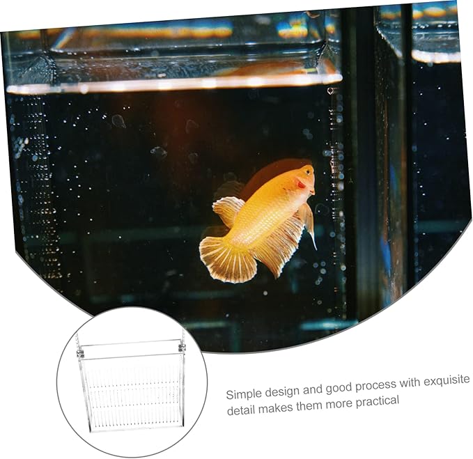 Hanging Fish Breeding Box Isolation Tank for Aquarium Fry with Hook Design Lightweight Portable Fish Tank Accessory for Improved Newborn Survival