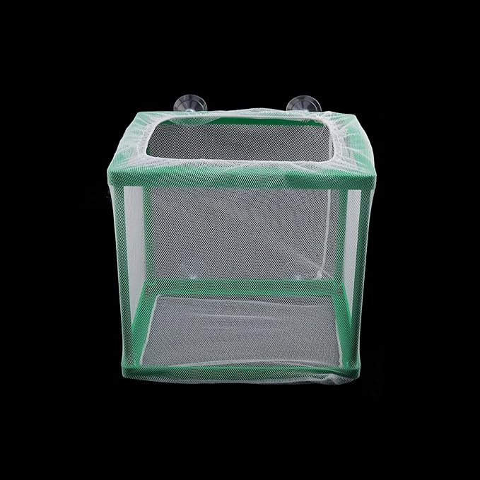Xiaoyztan Aquarium Breeder Box,Plastic Isolation Separation Mesh Net Fish Tank,Hatchery Incubator Mesh Breeding Box with Suction Cup for Aquarium,Pack of 1