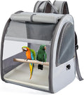 Folded Bird Travel Backpacks Cage with Detachable Perches and Transparents Window for Pet Outdoor Bird Carriers for Conures & Budgies