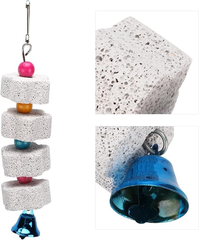 White Bird Beak Grinding Stone,Chewing Bird Beak Grinding Stone for Parrots Hamsters and Other Small Animals Small in Size and Light in Weight,Pet Supplies