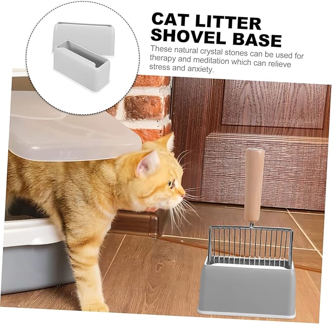 BESPORTBLE 2pcs Cat Litter Scoop Holders Stable Base for Convenient Storage Plastic Pet Litter Shovel Stands Easy -up