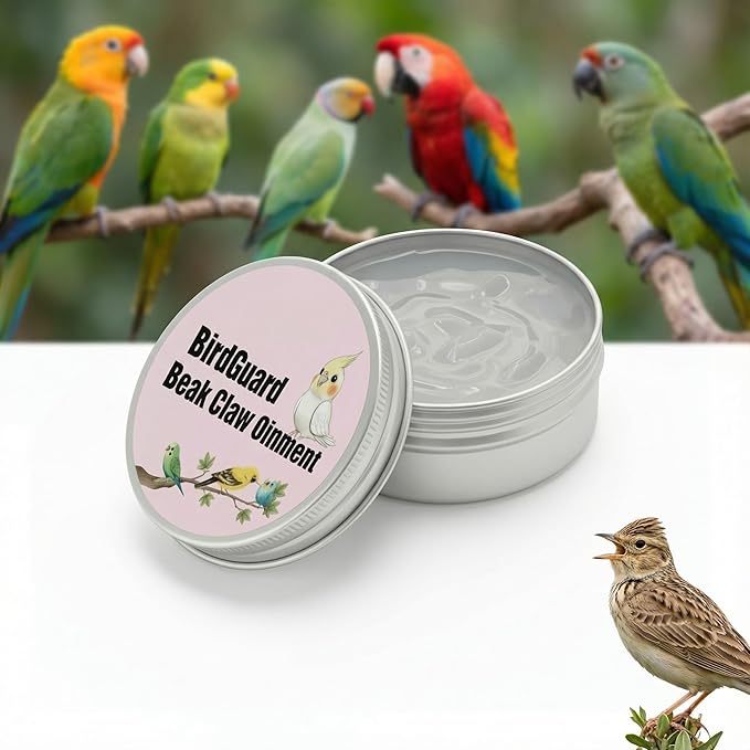 Bird Beak Oil & Feet Ointment for Parrots – Beak Moisturizer, Dry Skin Relief & Claw Repair for Budgies, Cockatiels & Small Birds (Starter Size Edition)