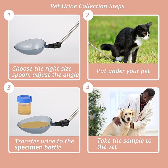Dog Cat Urine Collector - Telescopic Urine Sample Catcher for UTI Test Kit,Dog Pee Stick for Veterinary Supplies.Dog Pregnancy Pee Test Kit(Basic Kit)