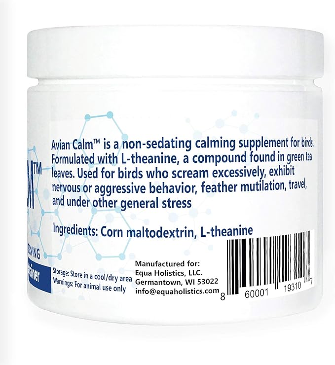 Avian Calm™ Dietary Supplement for Parrots, All-Natural Calming Supplement (120 Servings)