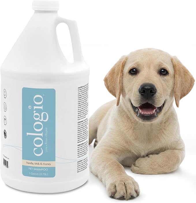 Dog Shampoo with Manuka Honey, Moisturizing Dog Shampoo for Sensitive and Dry Itchy Skin, Shampoo for Dogs with Allergies and Dry Skin, Odor Eliminator, Paraben-Free, Made in USA 1 Gallon