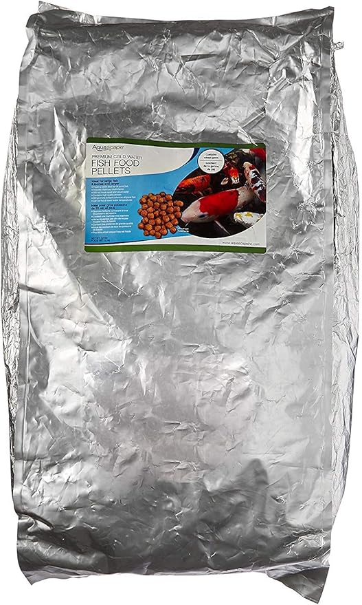 Aquascape 81003 Premium Cold Water Fish Food Pellets for Large Pond Fish, Large Pellet, 22 Pounds