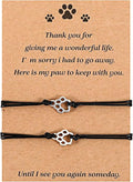 Cat Memorial 2PCs Gifts for Loss of Cat Pet Paw Bracelet for Women Men for Cat Passing Away Gifts for Cat Lovers Bereavement Gifts for Cat Lover Memory Gifts Loss of Furry Friend Sympathy Gift
