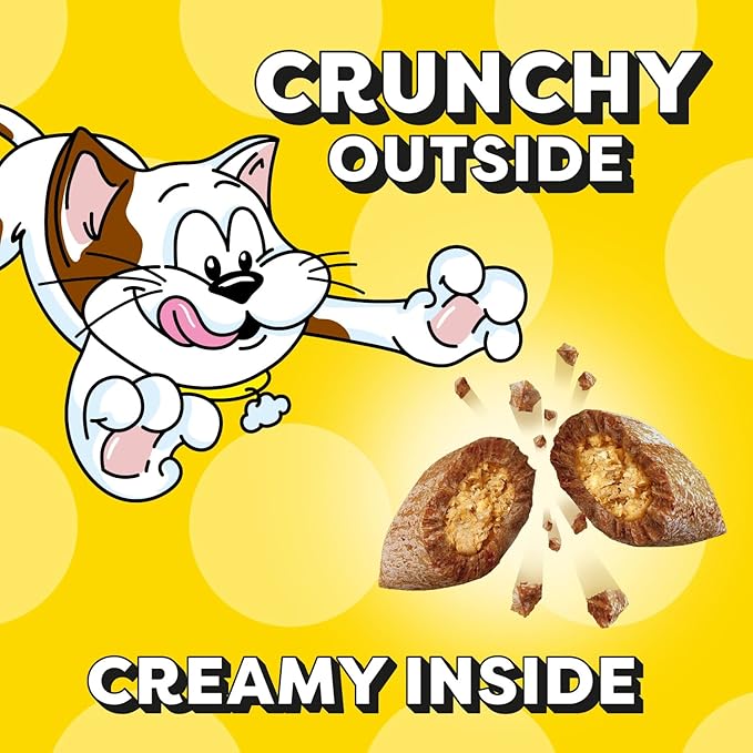 Temptations Cat Treats Classic Crunchy and Soft Cat Treats, Savory Salmon Flavor, 3 oz. Pouches (Pack of 12)
