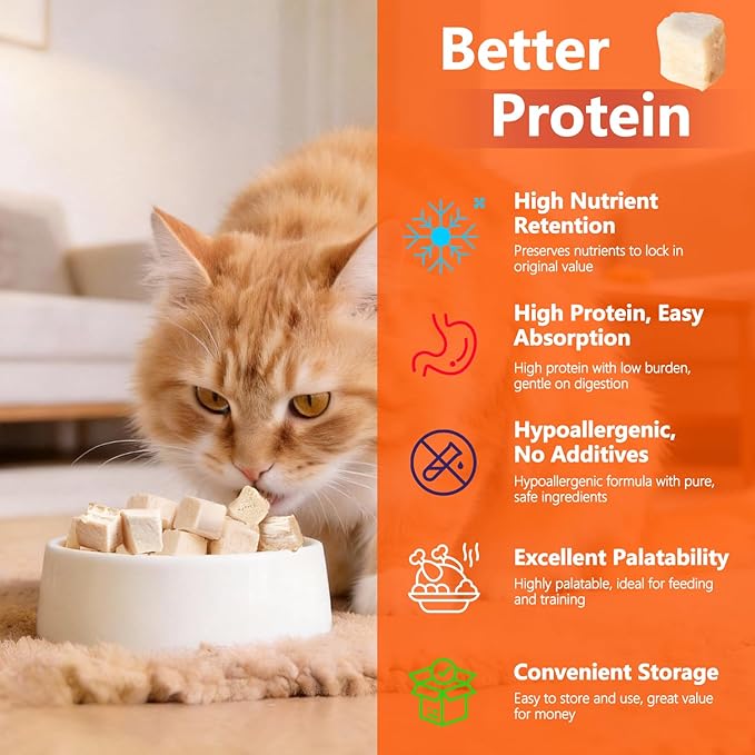 180g Pet Chicken Freeze-Dried Treats, Cat Snacks, 100% Natural High-Protein, Suitable for Both Cats and Dogs