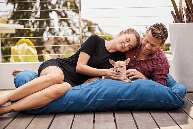 K9 Ballistics Tough Bolster Nesting Pillow Sofa Dog Bed with Removable Washable Cover - Durable, Water Resistant with Nonskid Bottom - Medium, Titanium Premium Finish