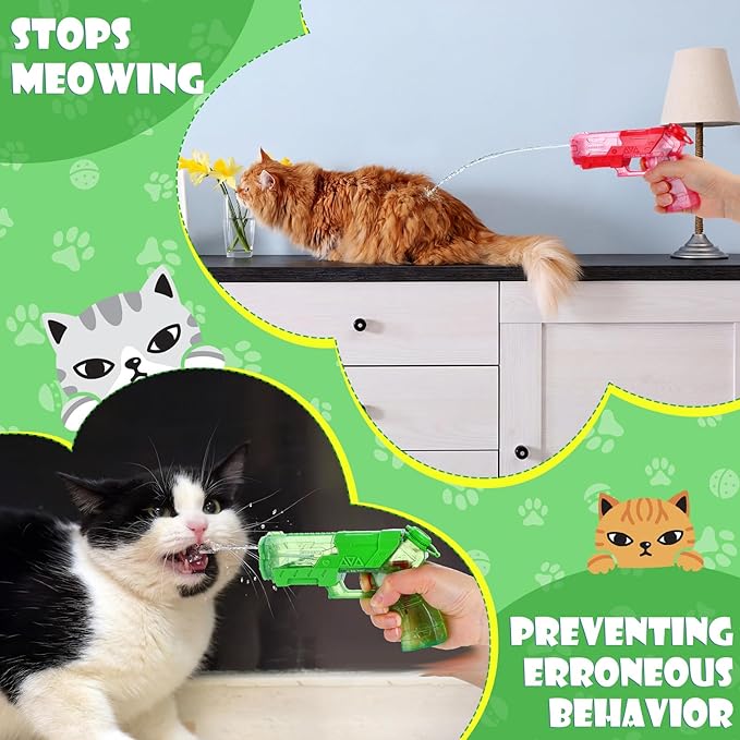 Geelin 2 Pack Squirt Spray for Cats Dogs Training Squirt for Cats Deterrent Water Spray Pistols for Dogs Pets Training(Fashion Style,Bright Colors)
