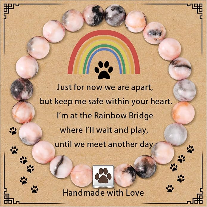 Dog Memorial Gifts for Loss of Dog, Pet Memorial Gift for Dogs, Bracelet for Women Men Who Loss of Beloved Dogs Cat Furry Friend