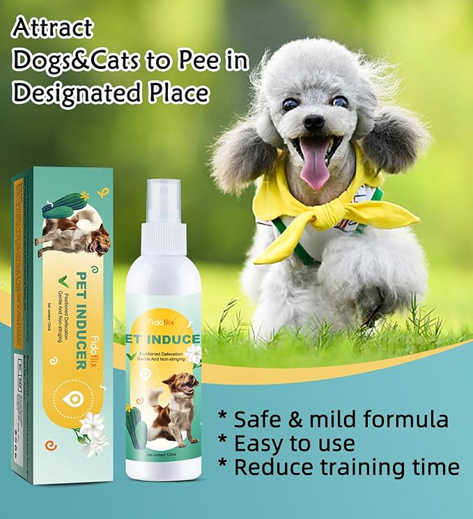 Go Here Potty Training Spray for Dogs Cats,Dog Pee Attractant Spray,Dog Training & Behavior Aids for Dogs Cats to Pee in One Spot,Prevent Your Pet from Soiling The Carpet,120ML
