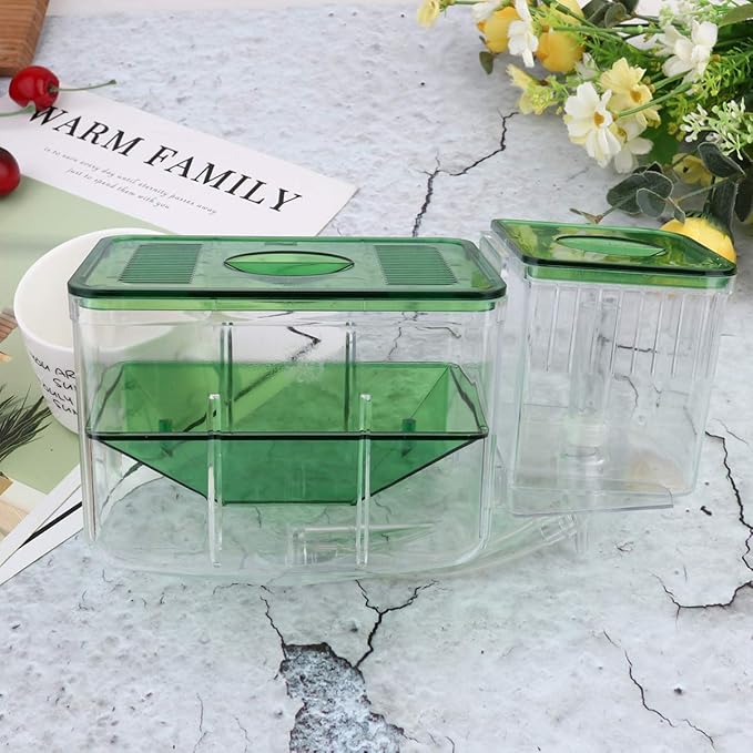 Self-Guided Isolation Box for Fish Breeding Transparent Hatching Tank for Aquariums Protects Juvenile Fish and Shrimp