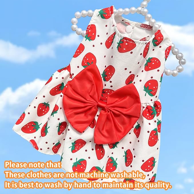 Dog Dress,1PC Dog Dresses with Cute Bowknot,Summer Dogs Clothes Pet Princess Dresses for Chihuahua Yorkies Puppies Cat Outfit