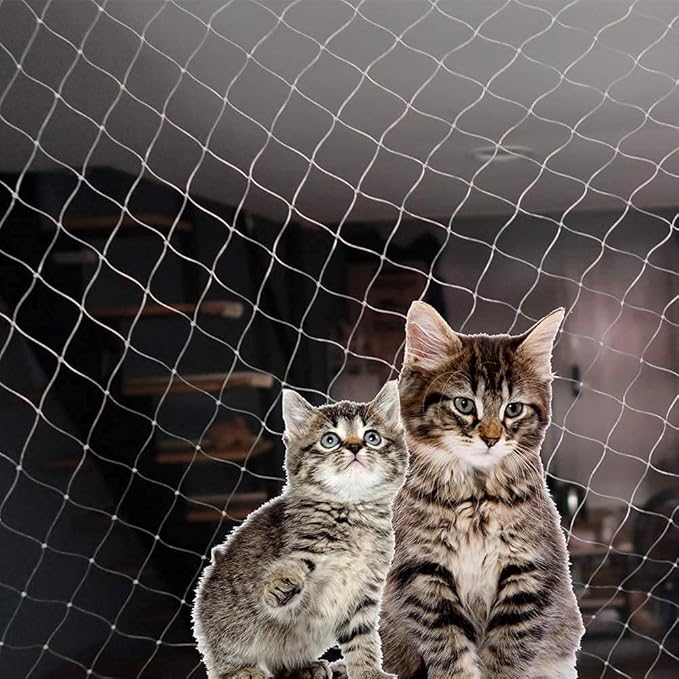 Cat Balcony Net Cat Anti-Fall Fence Net Dog Fence Nets Transparent Nylon Pet Mesh Fence Anti-Fall Netting for Balcony Window Stairs Netting for Balcony Window Stairs（1020ft, 10 * 20ft