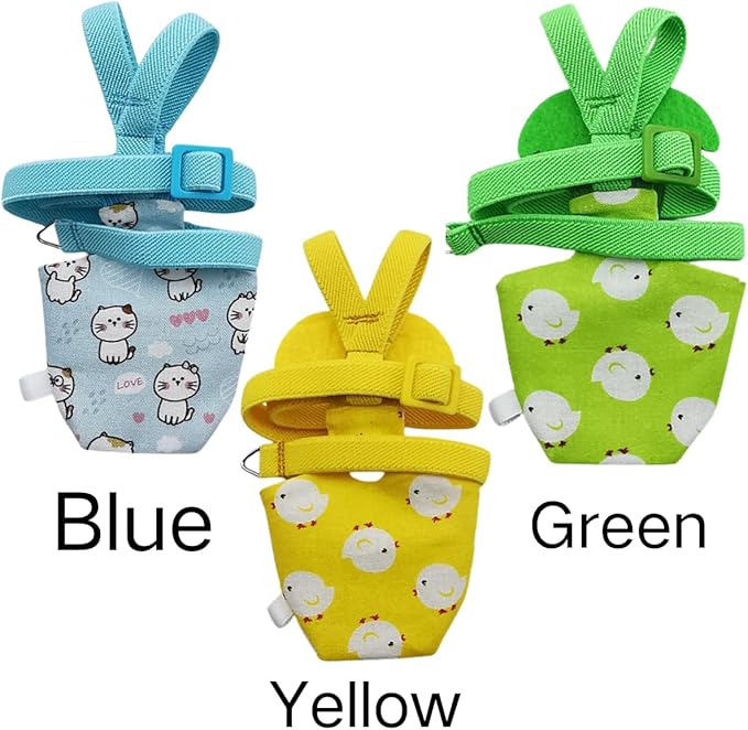 Adjustable Bird Diaper Harness Flight Suit Clothes with 80 Inch Flying Leash Rope for Parrots Conure Cockatiel (Blue,2M)
