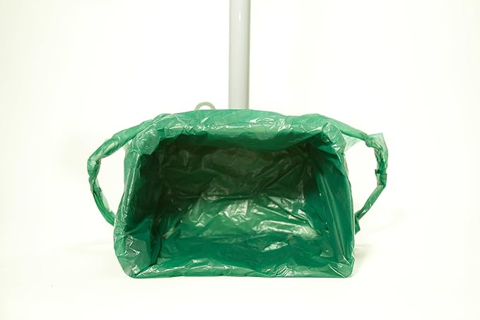 Large Dog Waste Bag Refill Pack, 50 Count with easy-tie long handles, unscented, custom fit for Bag Scooper pooper scooper