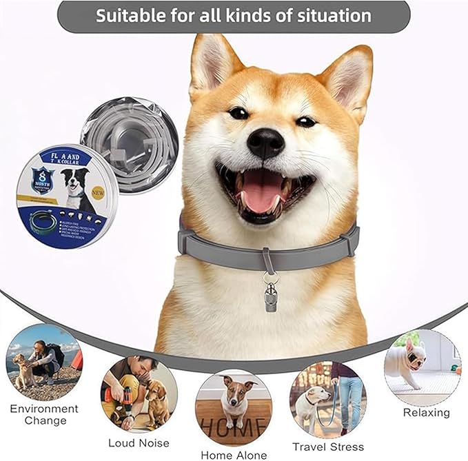 Large and Small Dog Flea Collar Vet-Recommended Dog Flea&Tick Treatment Prevention Collar for Dogs Under 18 lbs. | As Long as 8 Months Protection