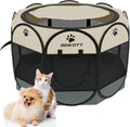 Pet Playpen, Foldable Dog Playpens, Portable Exercise Kennel Tent for Puppies/Dogs/Cats/Rabbits, Dog Play Tent with Removable Mesh Shade Cover for Travel Indoor Outdoor Using(Large)