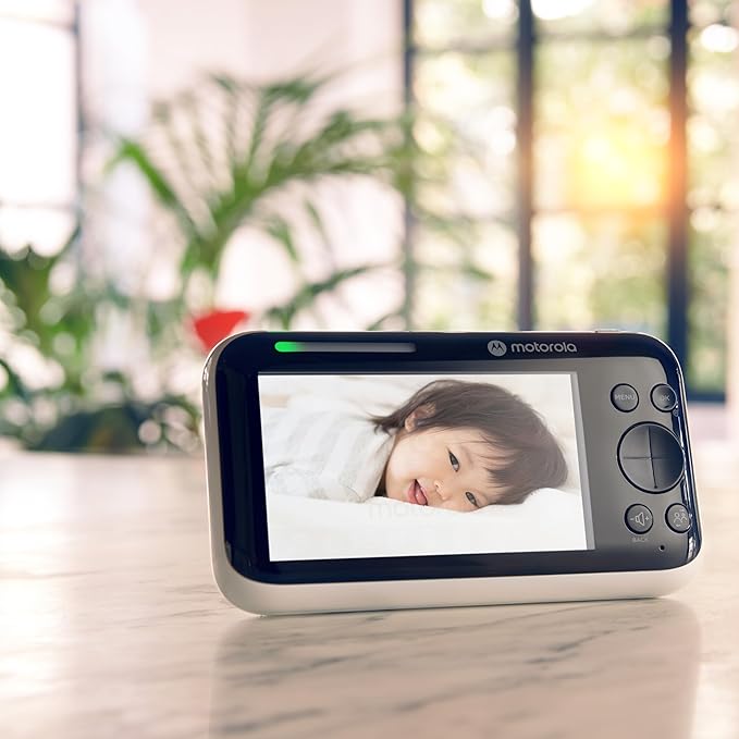 Motorola Nursery WiFi Baby Monitor with 2 Cameras, 5" Screen, Wall Mount, Long Range, 2-Way Audio, Temperature Sensor, Motorized, Lullabies, PIP1610-2 HD Connect