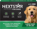 NEXTSTAR Flea and Tick Prevention for Dogs, Repellent & Control, Fast Acting Waterproof Topical Drops, Flea and Tick Prevention for Large Dogs, 6 Monthly Doses