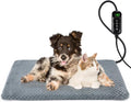 INVENHO Heated Dog Bed, Waterproof Adjustable Temperature Dog Cat Heating Pad with Timer, Indoor Pet Heating Pad for Cats Dogs Electric Pads for Dogs Cats, Pet Heated Pad (M: 28" x 20")