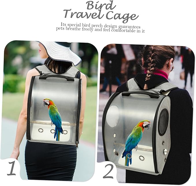 Outdoor Parrot Bag Birdcage Backpack with Comfort Straps Pet Bird Travel Cage Portable Bird Carrier